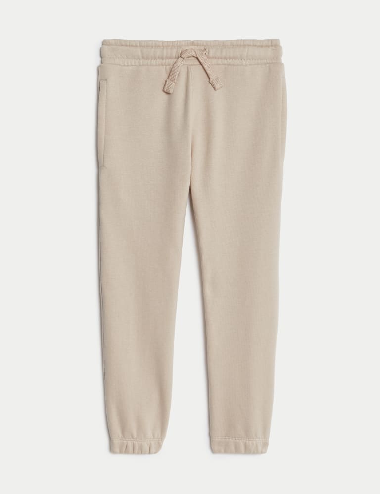 Drawstring Pure Cotton Straight Leg Joggers, M&S Collection