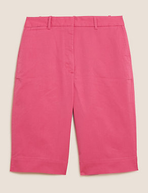 Cotton Rich Knee Length Chino Shorts Image 2 of 5