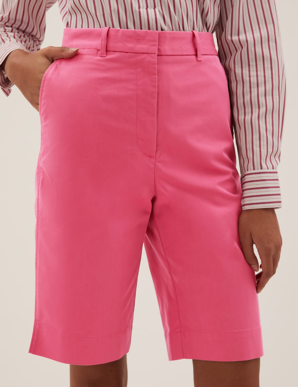 Chino knee length shorts new arrivals