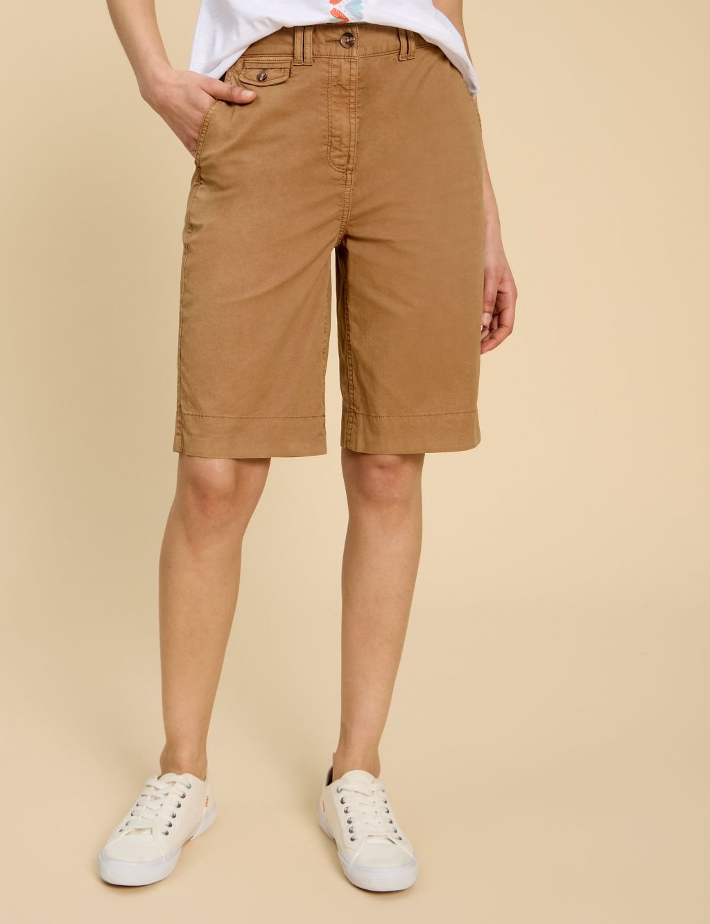 Cotton Rich Knee Length Chino Shorts 2 of 6
