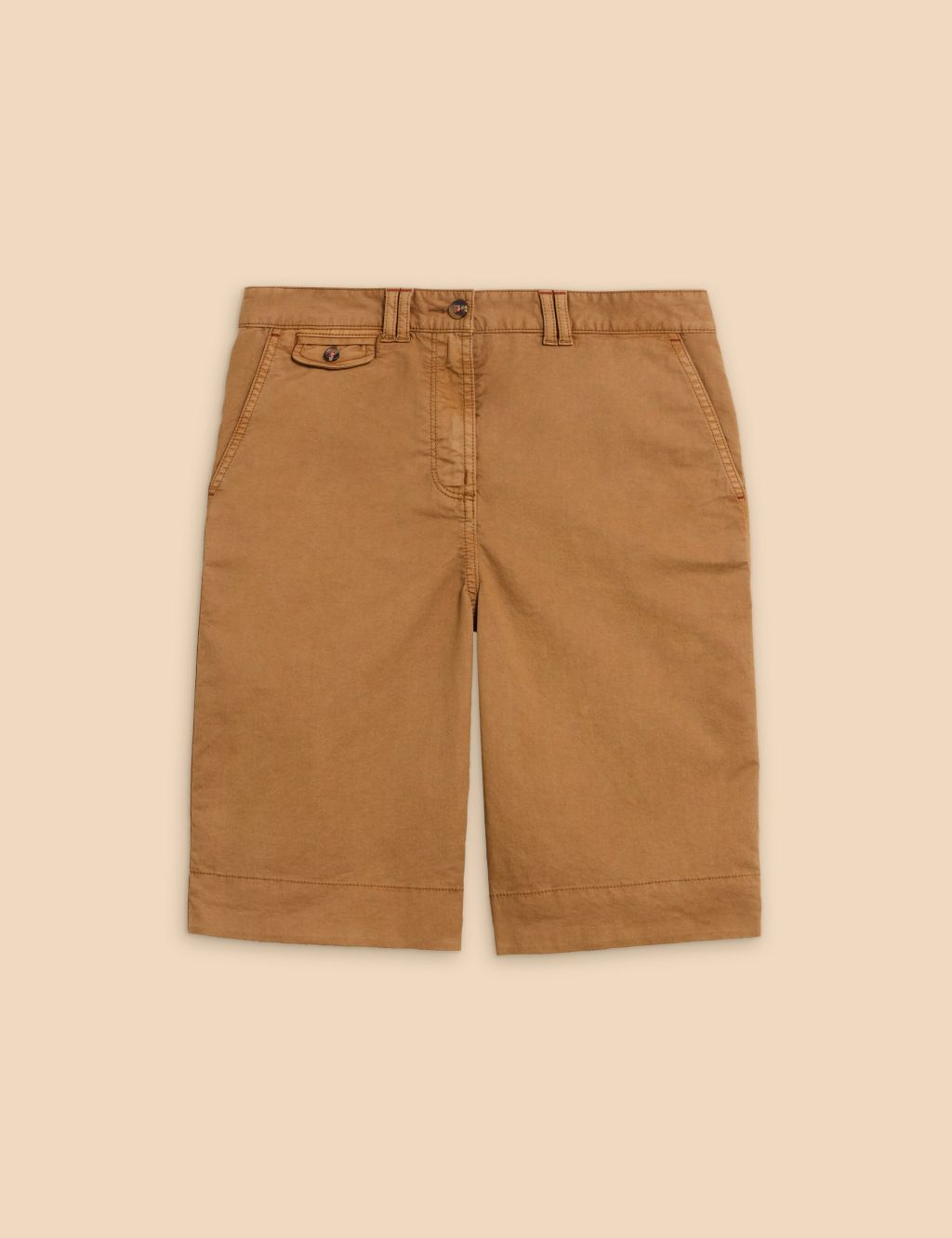 Cotton Rich Knee Length Chino Shorts 1 of 6