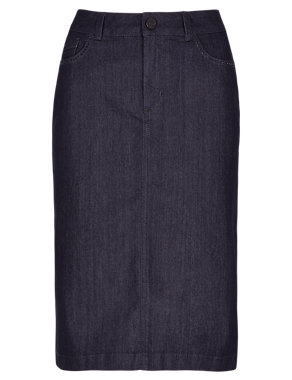 Cotton Rich Knee Length Embellished Skirt Image 2 of 5