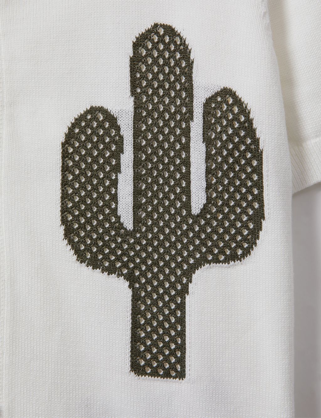 Cotton Rich Knitted Cactus Shirt (3-14 Yrs) 4 of 4