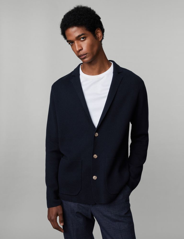 Cotton Rich Knitted Cardigan | JAEGER | M&S