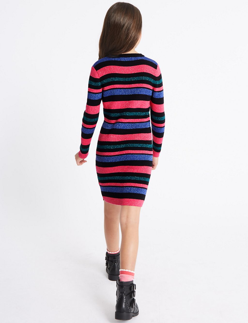 Cotton Rich Knitted Dress (3-14 Years) 2 of 6