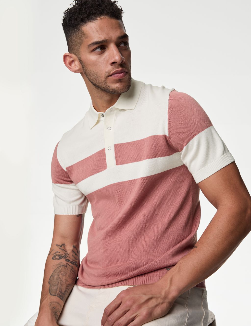 Cotton Rich Knitted Polo Shirt 3 of 5