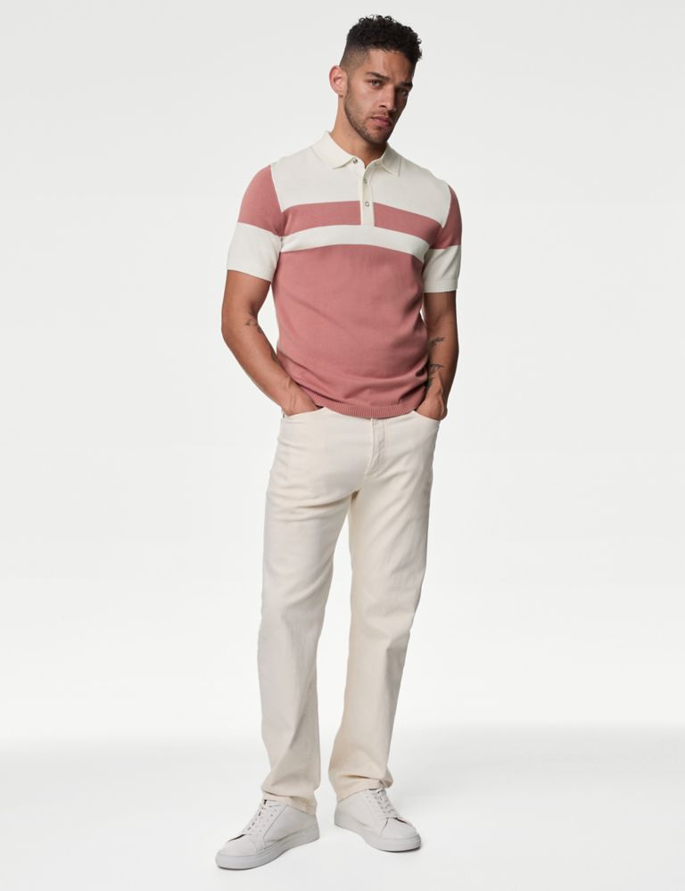 Cotton Rich Knitted Polo Shirt 4 of 5