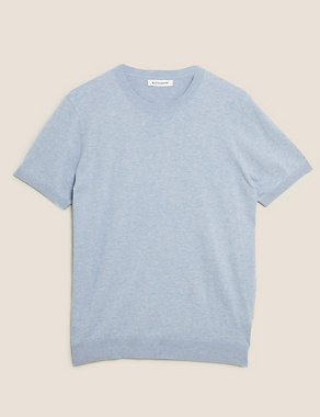 Cotton Rich Knitted T-Shirt Image 2 of 5
