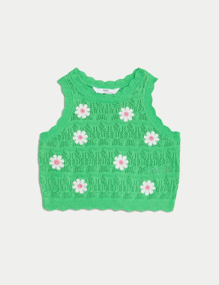 Cotton Rich Knitted Top (2-8 Yrs) 2 of 5