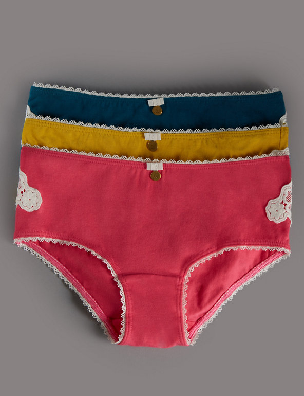 Cotton Rich Lace Trim Shorts (6-16 Years) Image 1 of 1