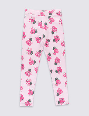 Cotton Rich Ladybird Print Jeggings (1-7 Years) Image 2 of 3