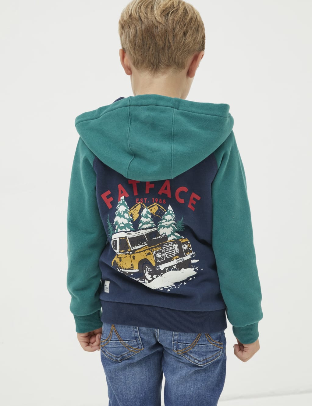 Cotton Rich Land Rover™ Zip Hoodie (313 Yrs) FatFace M&S
