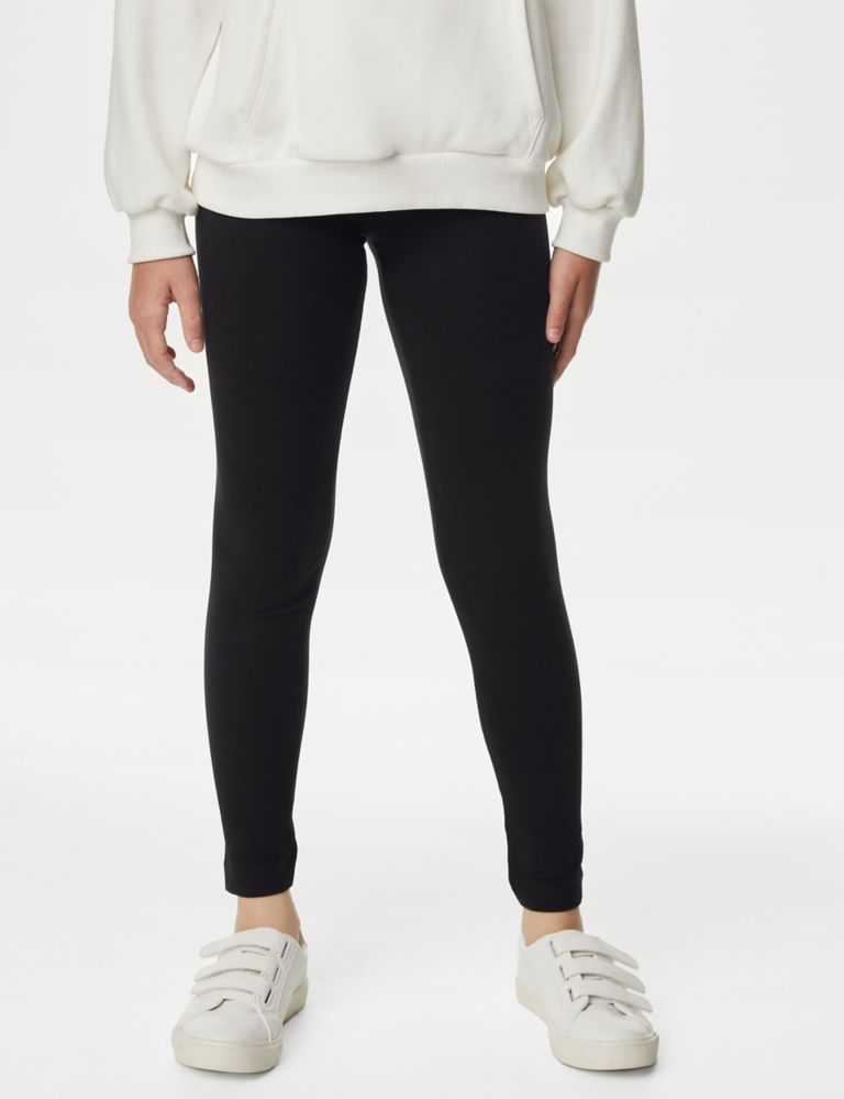Cotton Rich Leggings with Stretch (2-16 Yrs), M&S Collection