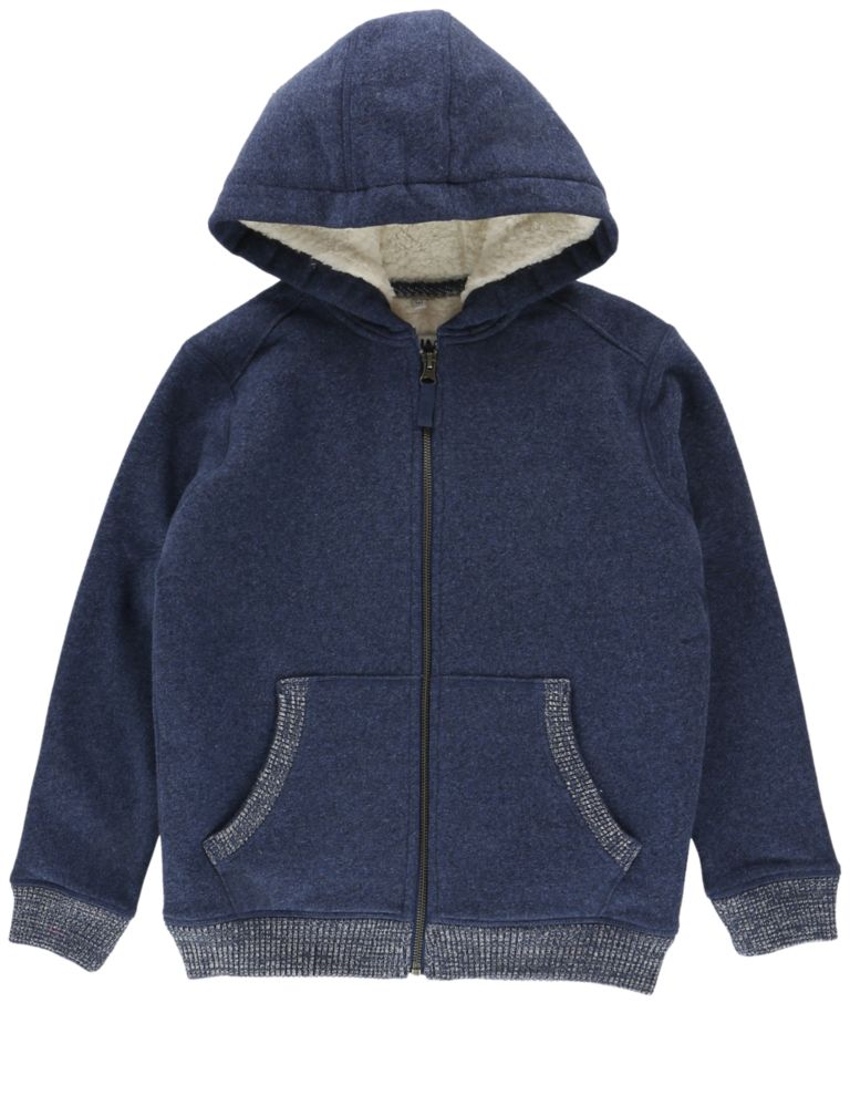Cotton Rich Lined Hooded Sweatshirt (5-14 Years) 4 of 5