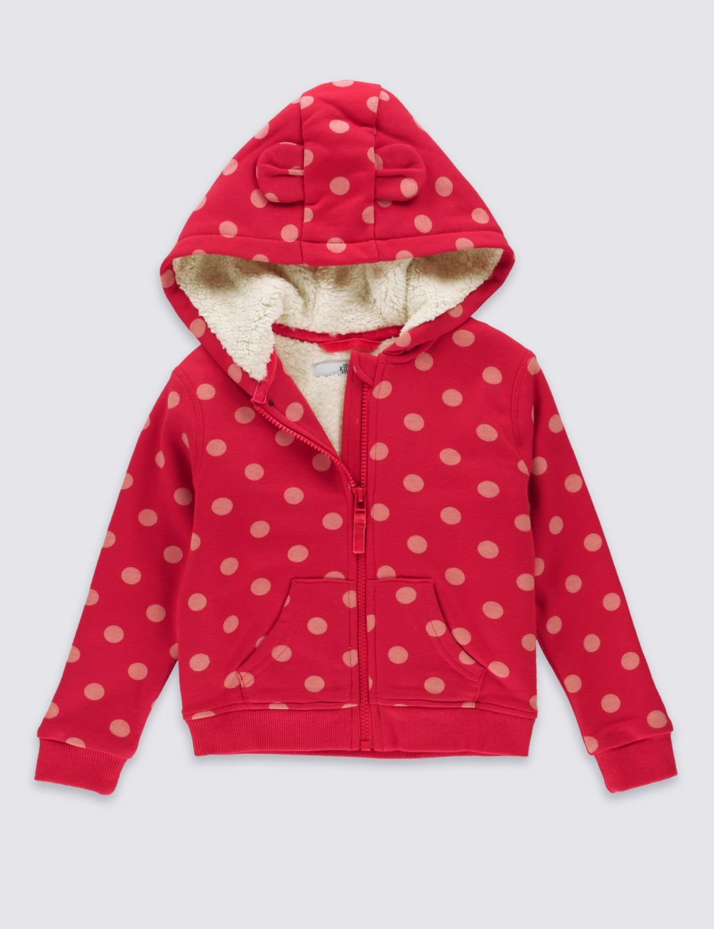 Cotton Rich Lined Hooded Top (1-5 Years) 1 of 5