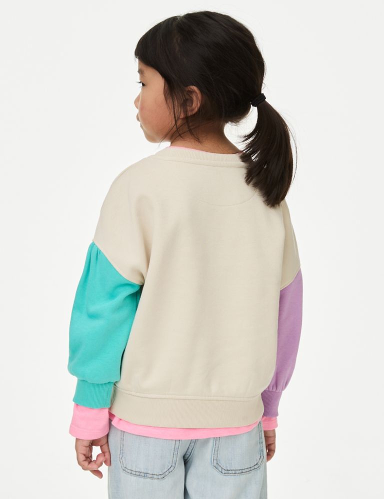 Cotton Rich Little Mermaid™ Sweatshirt (2-8 Yrs) 5 of 7
