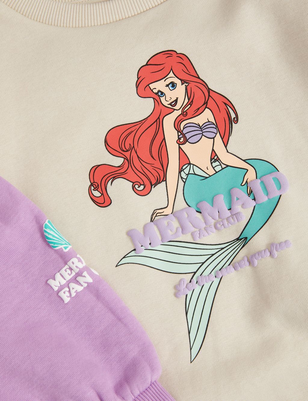 Cotton Rich Little Mermaid™ Sweatshirt (2-8 Yrs) 4 of 7