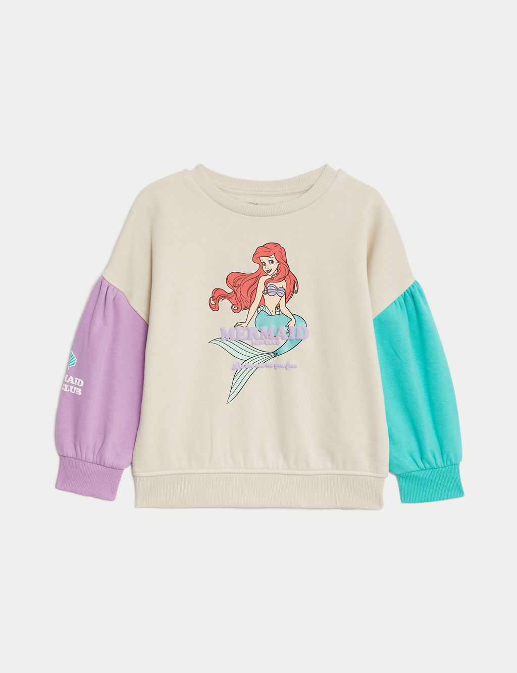 Cotton Rich Little Mermaid™ Sweatshirt (2-8 Yrs) 1 of 7