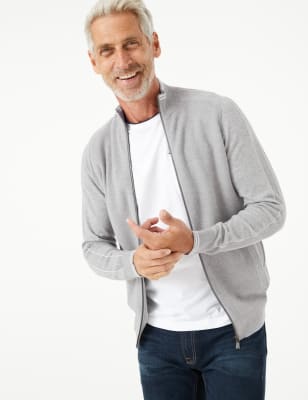 Marks and spencer shop mens zip cardigans