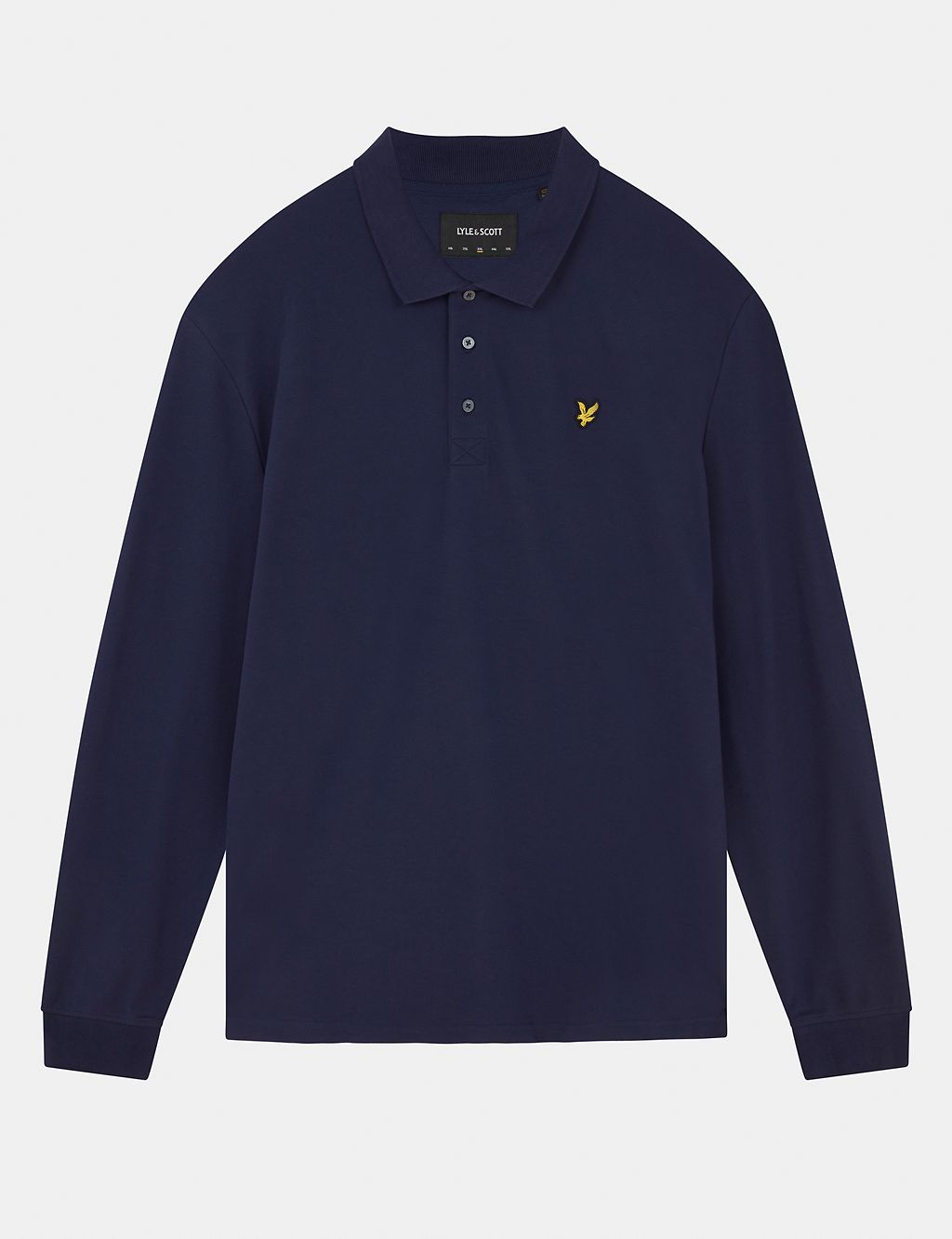 Cotton Rich Long Sleeve Polo Shirt 1 of 4