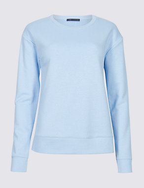 Cotton Rich Long Sleeve Sweatshirt Image 2 of 5