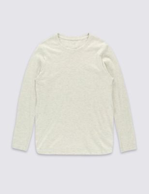 Cotton Rich Long Sleeve T-Shirt (5-14 Years) Image 2 of 3