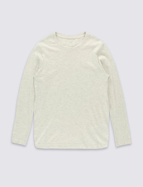 Cotton Rich Long Sleeve T-Shirt (5-14 Years) Image 2 of 3