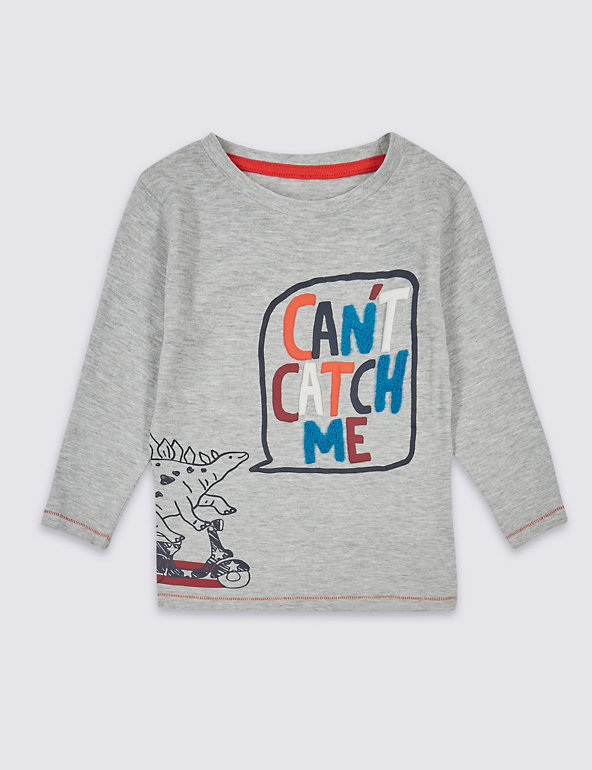 Cotton Rich Long Sleeve Top (3 Months - 5 Years) Image 1 of 2
