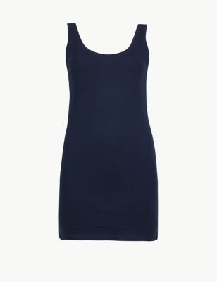 Cotton Rich Longline Fitted Vest Top Image 2 of 4