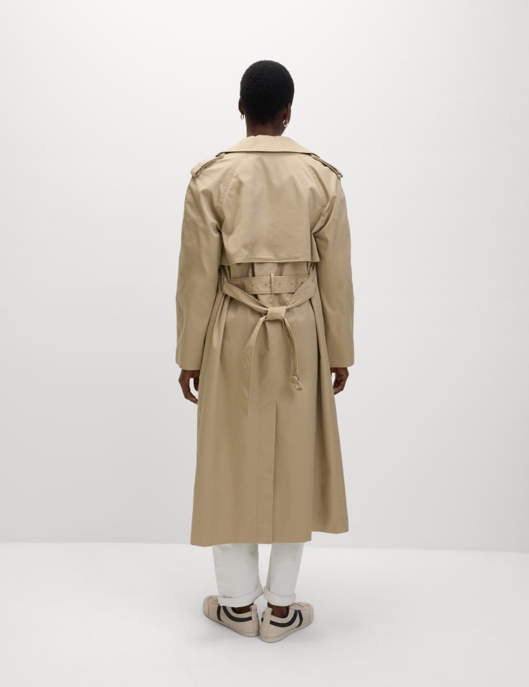 Long cotton trench coat womens sales