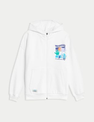 Cotton Rich Los Angeles Zip Hoodie (6-16 Yrs) Image 1 of 1