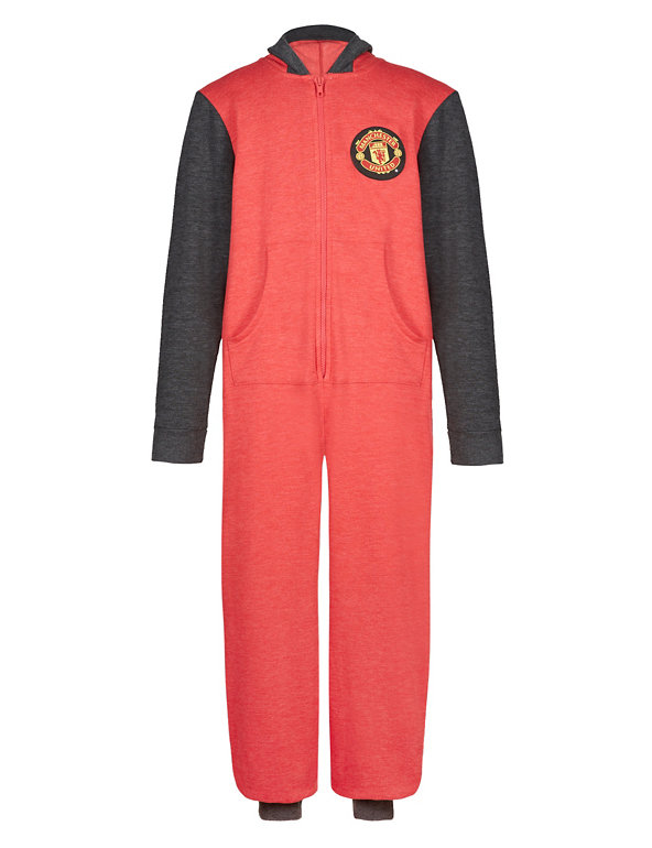 Cotton Rich Manchester United Football Club Sweat Onesie Image 1 of 2