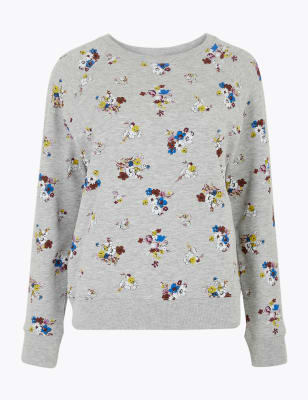 Floral sweatshirt deals