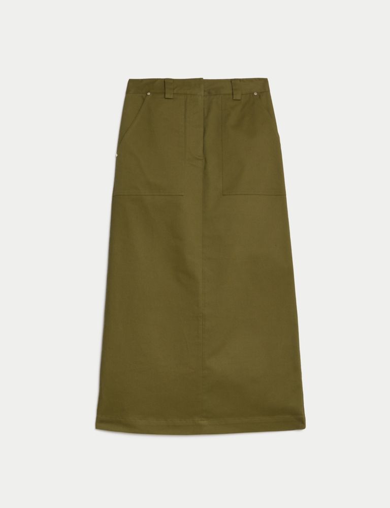 Cotton Rich Maxi Utility Skirt 3 of 6