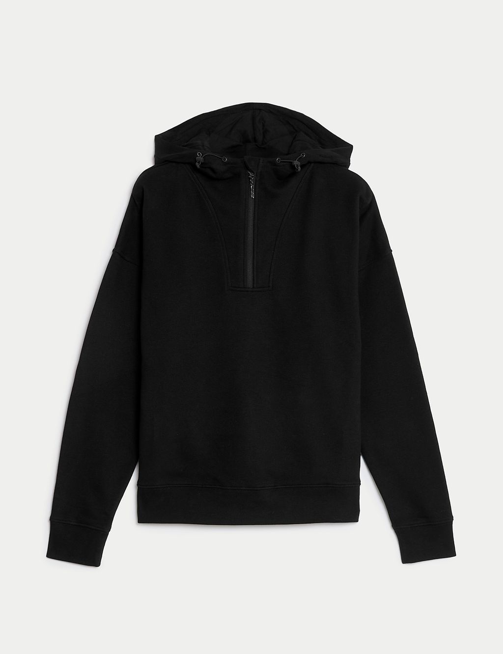 Cotton Rich Mesh Panel Relaxed Hoodie 1 of 7