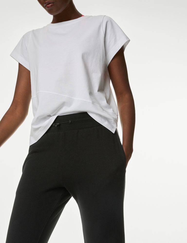Cotton Rich Mesh Panel Relaxed Joggers 3 of 7