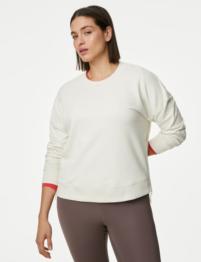 Cotton Rich Mesh Panel Sweatshirt 7 of 7