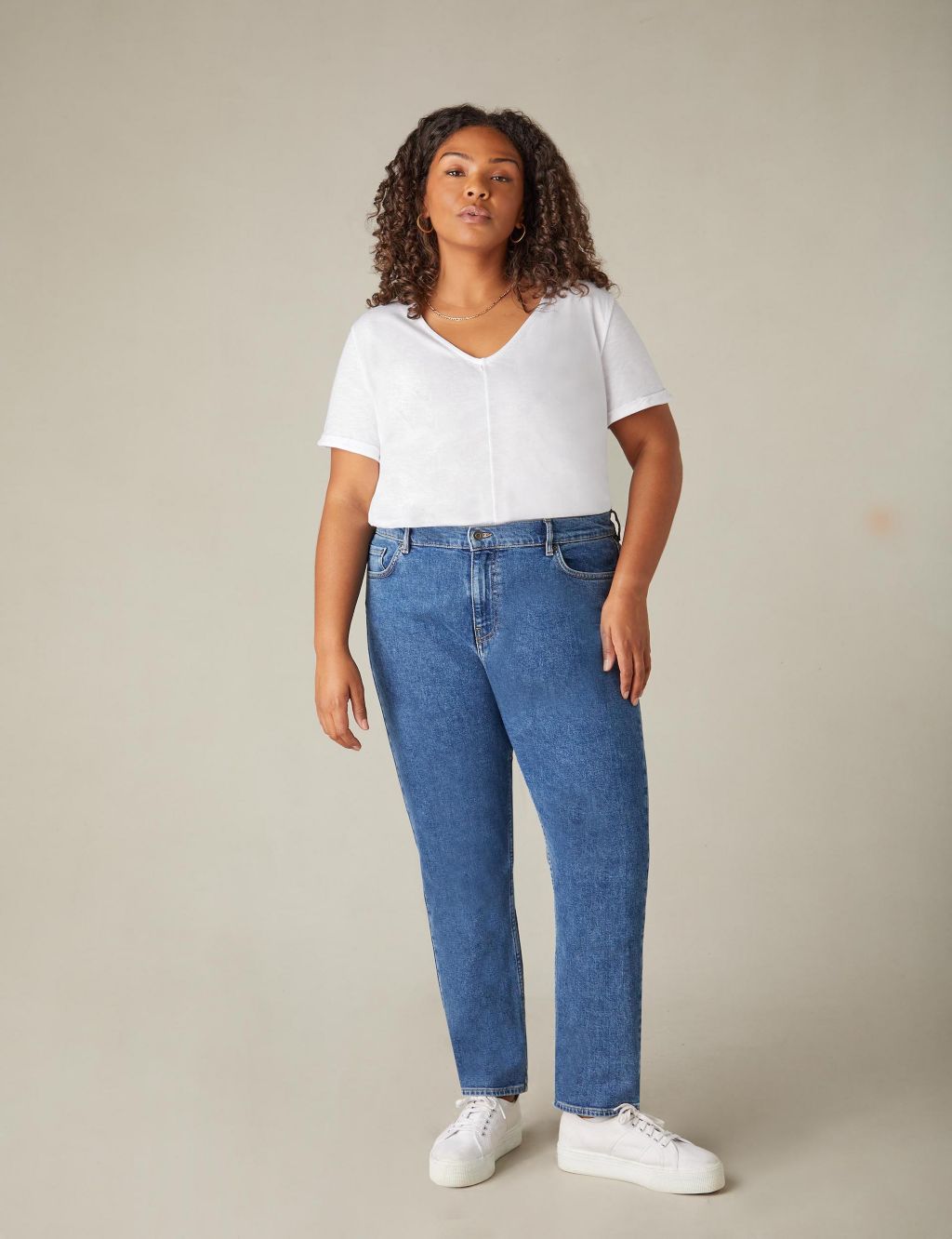 Cotton Rich Mid Rise Mom Jeans 3 of 4