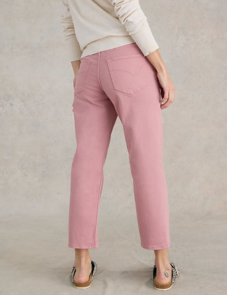 Cotton Rich Mid Rise Straight Cropped Jeans 4 of 6