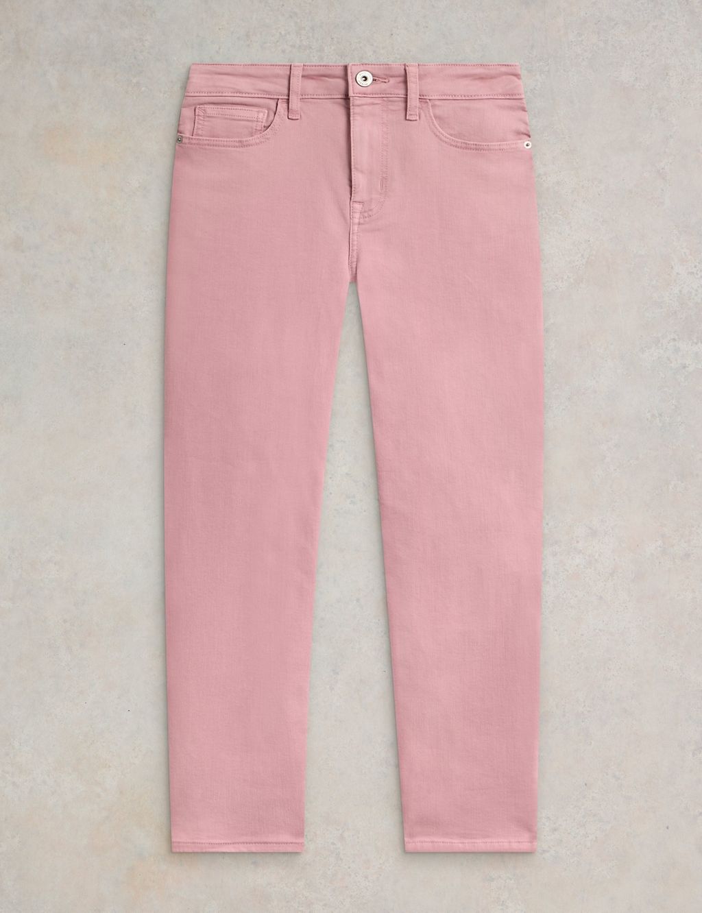 Cotton Rich Mid Rise Straight Cropped Jeans 1 of 6