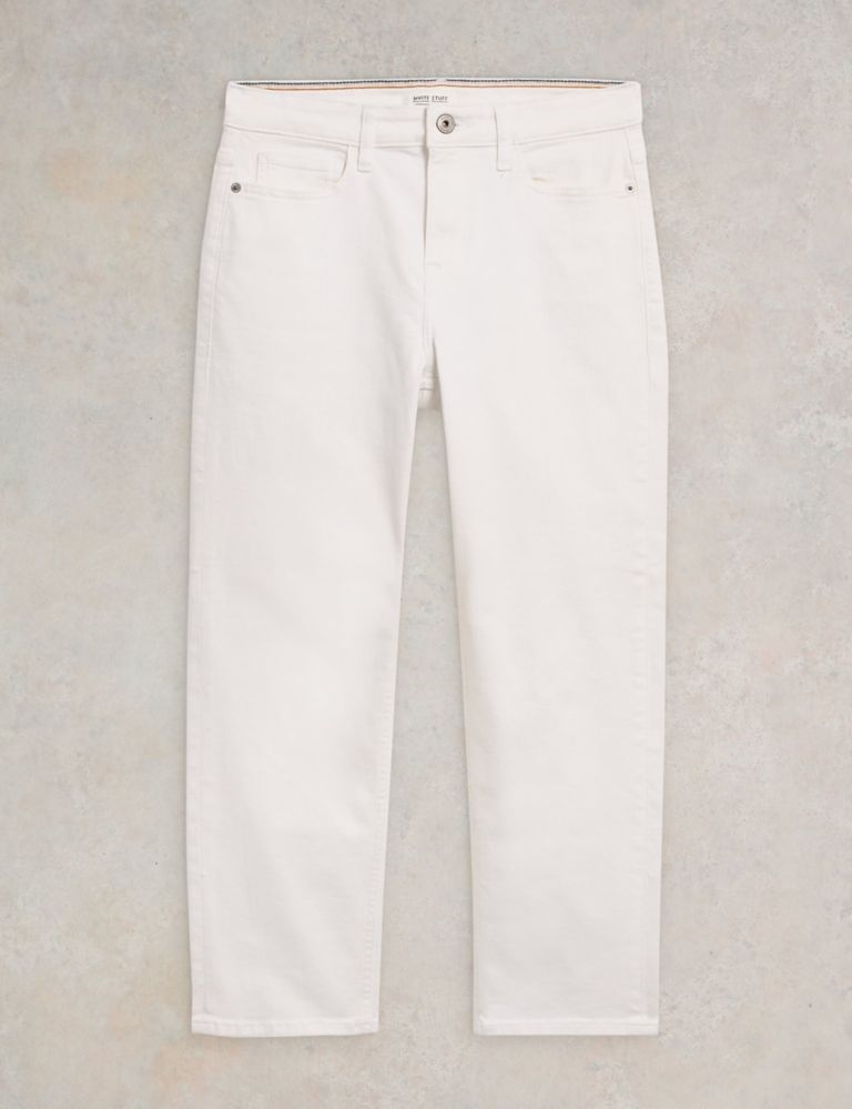 Cotton Rich Mid Rise Straight Cropped Jeans 2 of 6