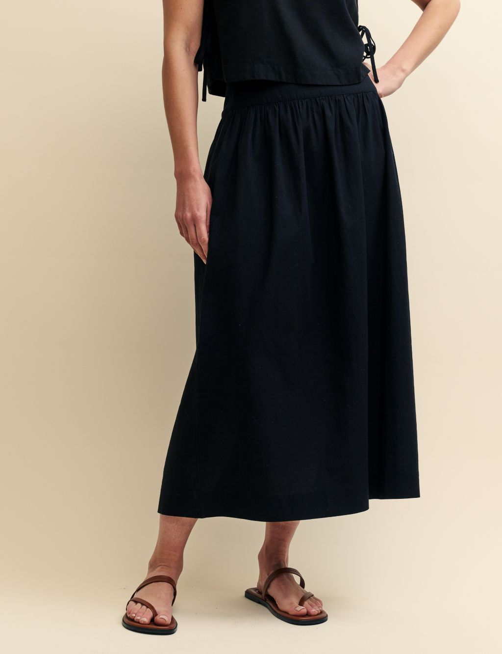 Cotton Rich Midaxi A-Line Skirt 1 of 5