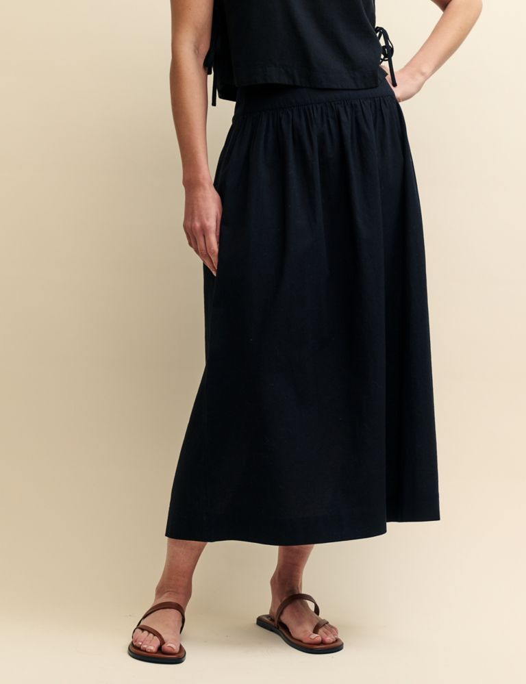 Cotton Rich Midaxi A-Line Skirt 2 of 5