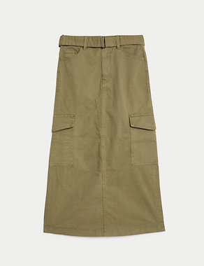 Cotton Rich Midaxi Cargo Skirt Image 2 of 5