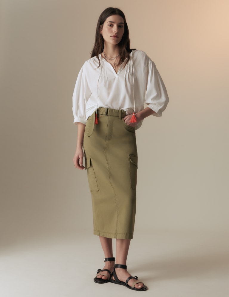 Cotton Rich Midaxi Cargo Skirt 1 of 5