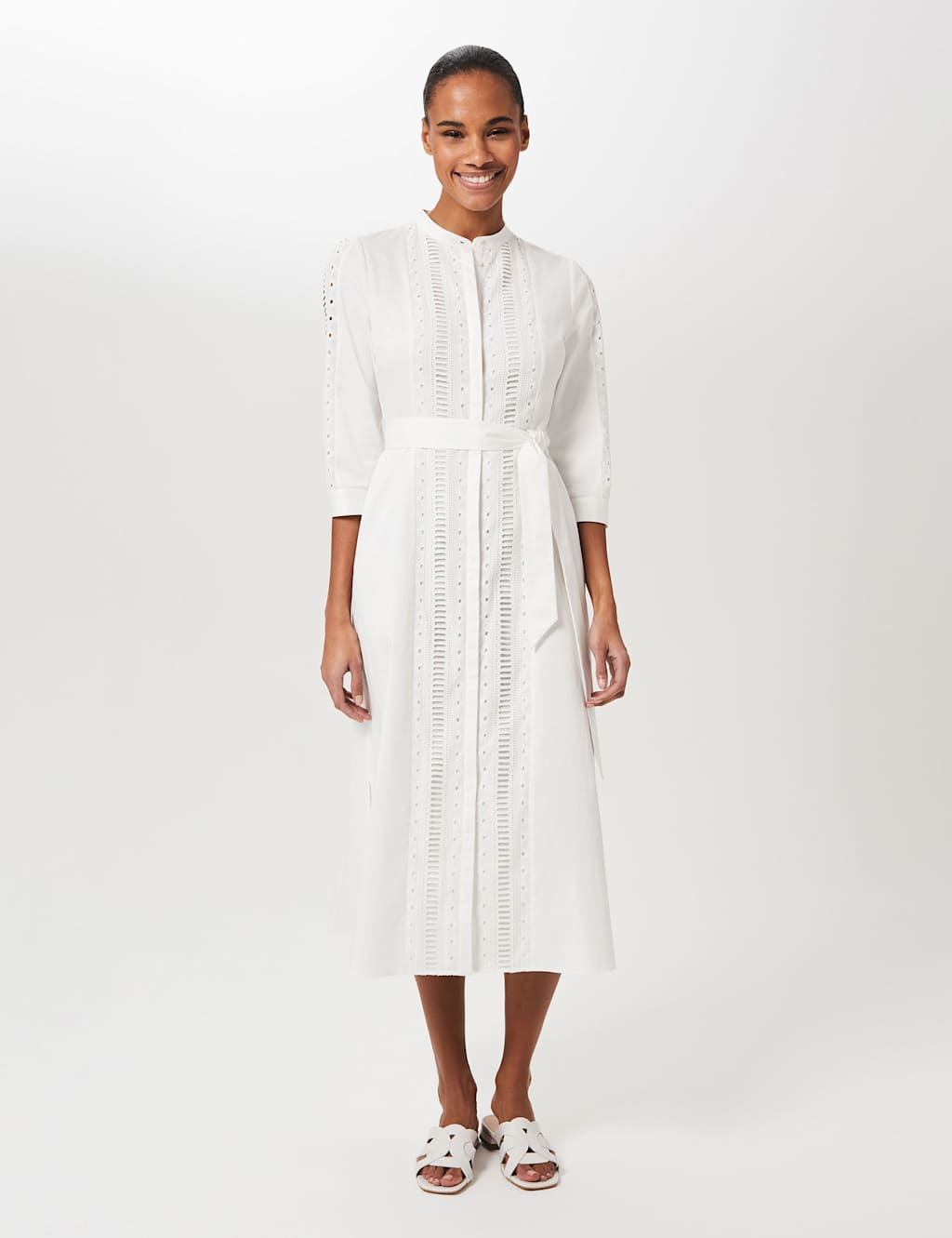 Cotton Rich Midi Shirt Dress 3 of 4
