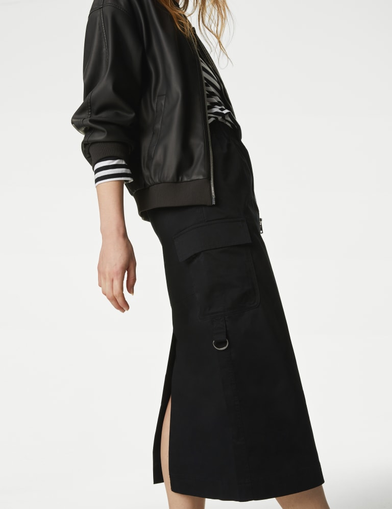 Black cord skirt m&s hot sale