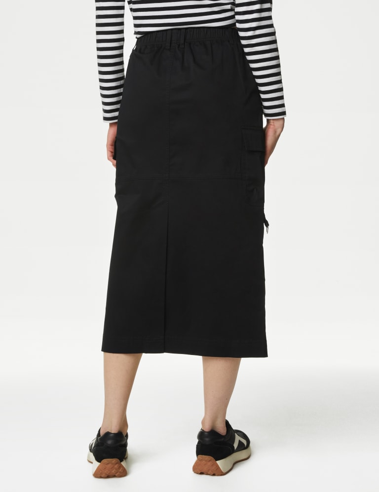 Cotton Rich Midi Utility Skirt 5 of 5