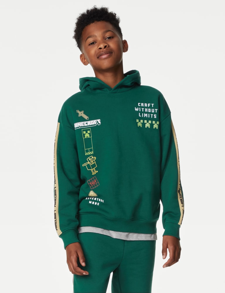 Cotton Rich Minecraft™ Hoodie (6-16 Yrs) | M&S Collection | M&S