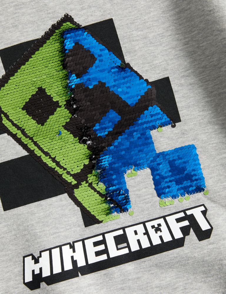 Cotton Rich Minecraft™ Sequin Sweatshirt (6-16 Yrs) 5 of 5